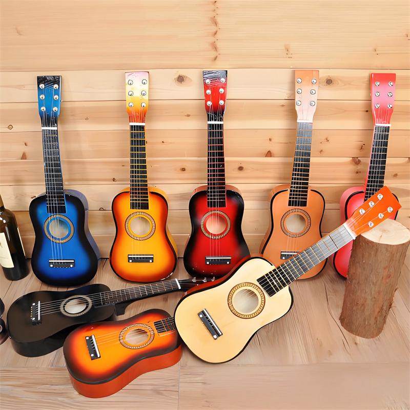 21 inch multi-color wooden children learning guitar – wooden crafts