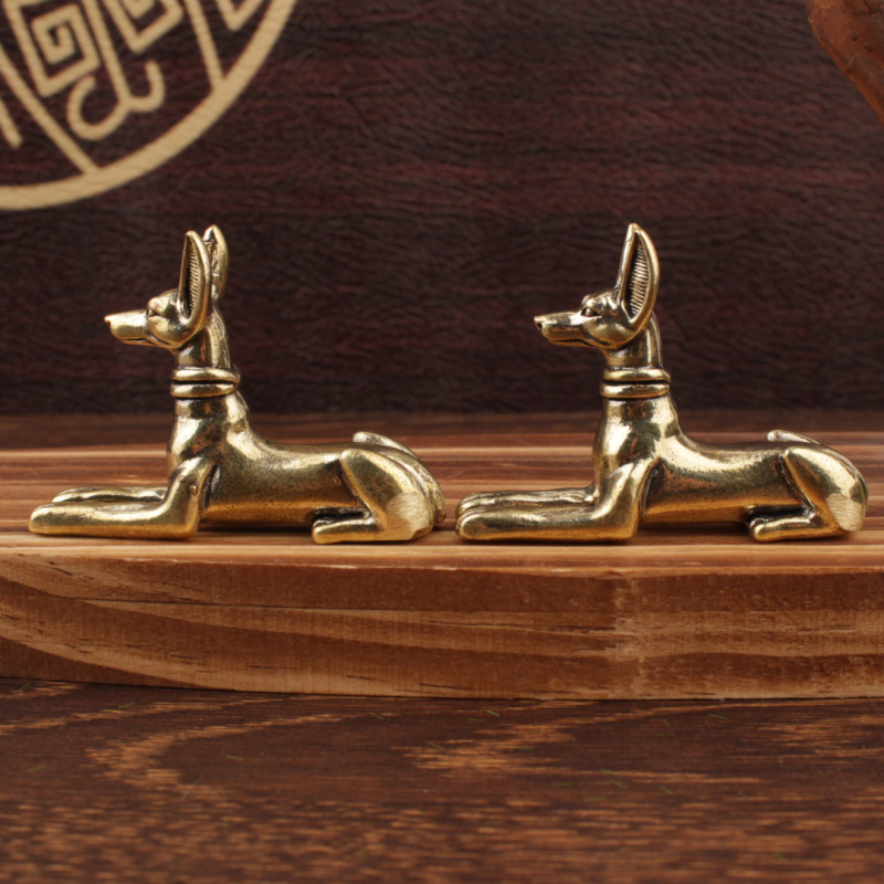 Brass material dog shaped ornament