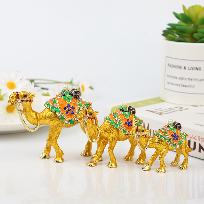 Brown gold camel ornament