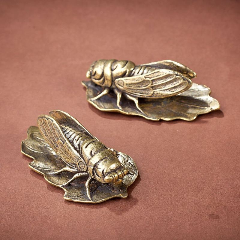 Cicada shaped ornament made of brass material
