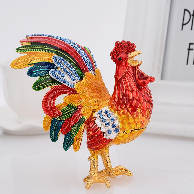 Rooster shaped jewelry box