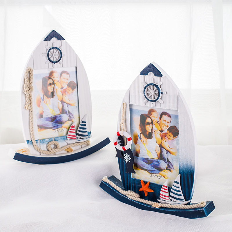 Sailboat shaped photo frame
