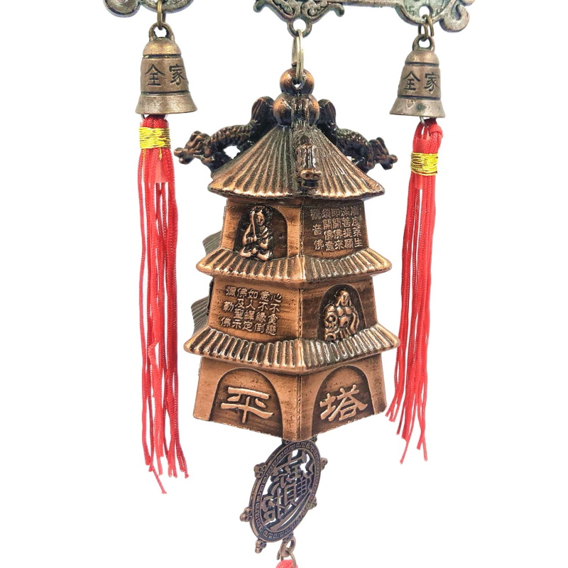 Antique copper zinc alloy tower design – door and window decorations, wind chimes
