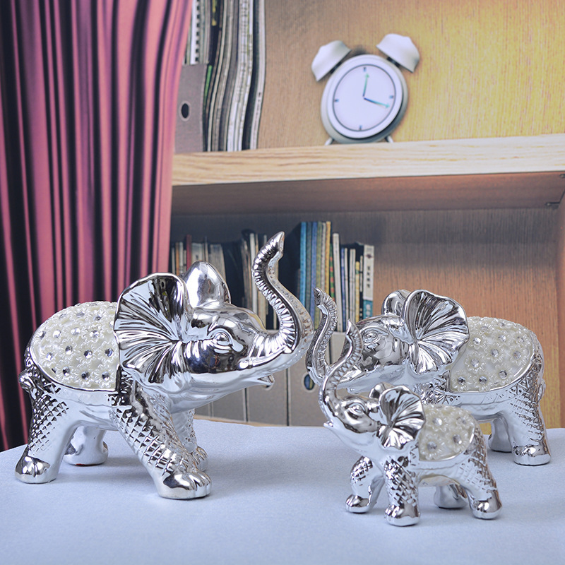 Elephant shaped ceramic ornament
