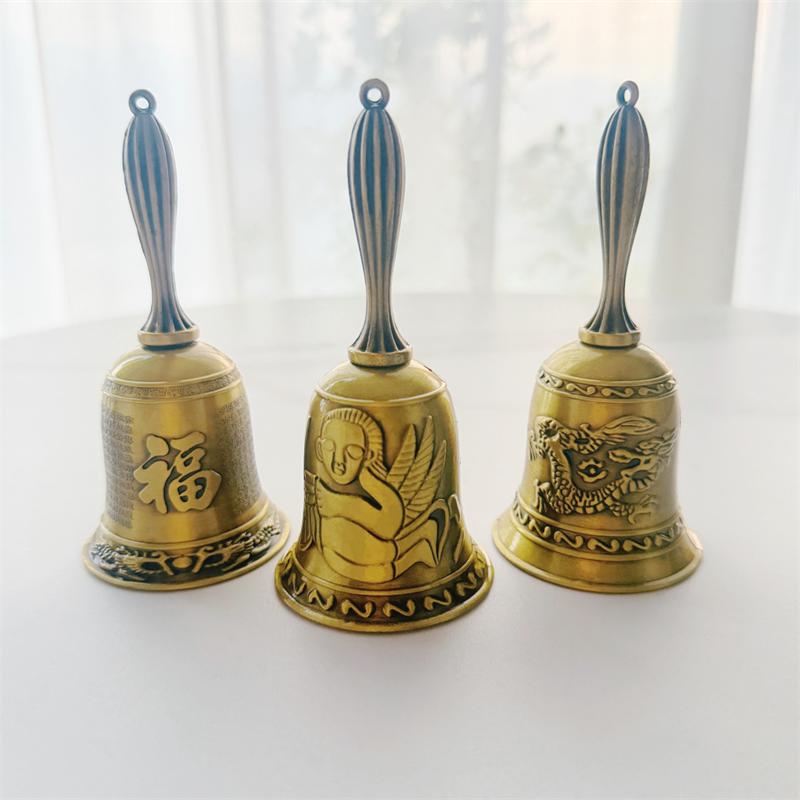 Imitation bronze hand cranked retro bell