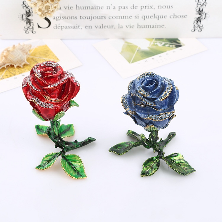 Rose alloy jewelry box