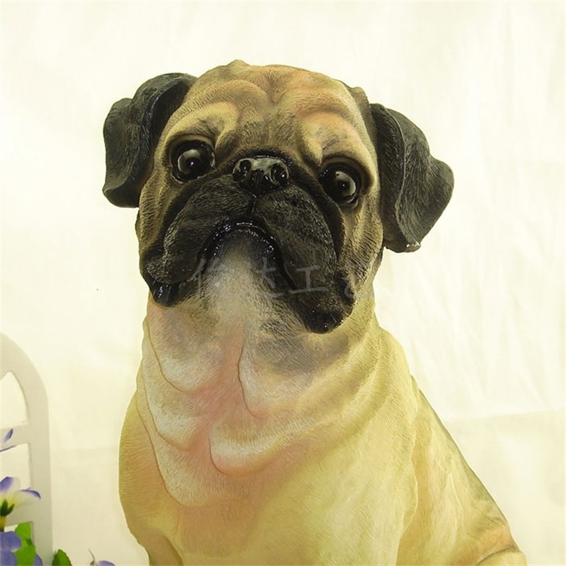 Simulated dog resin ornament