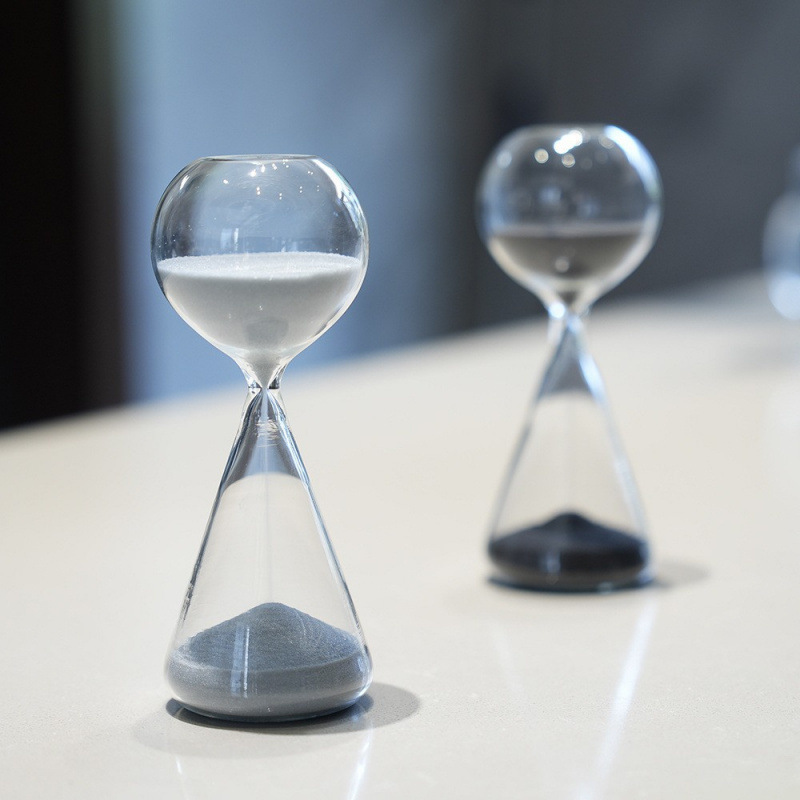 15 minute flowing sand hourglass glass timer – Gift home decoration
