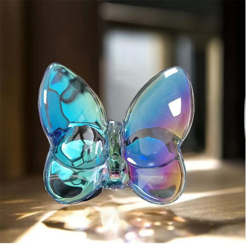 Crystal integrated colorful butterfly ornament