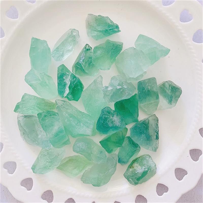 Crystal raw stone and crushed stone