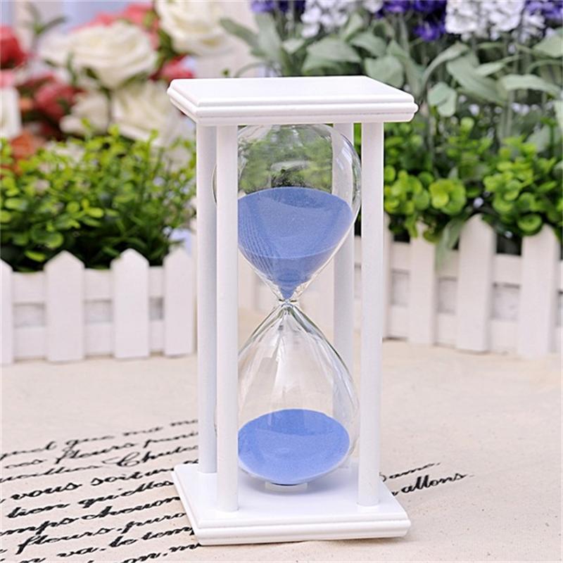 Wooden hourglass timer ornament