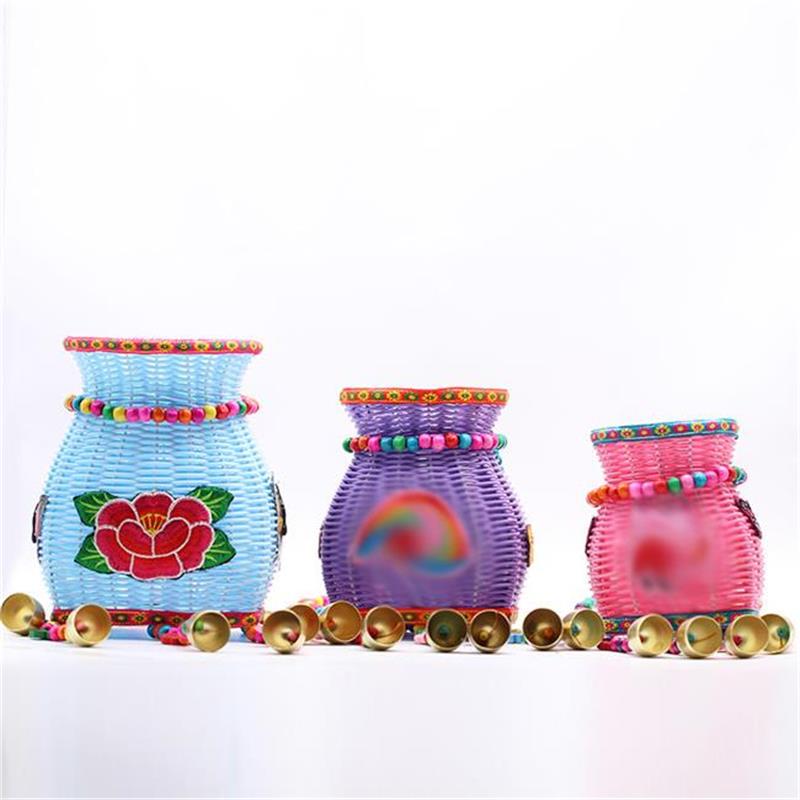 Hand woven embroidered bell small backpack