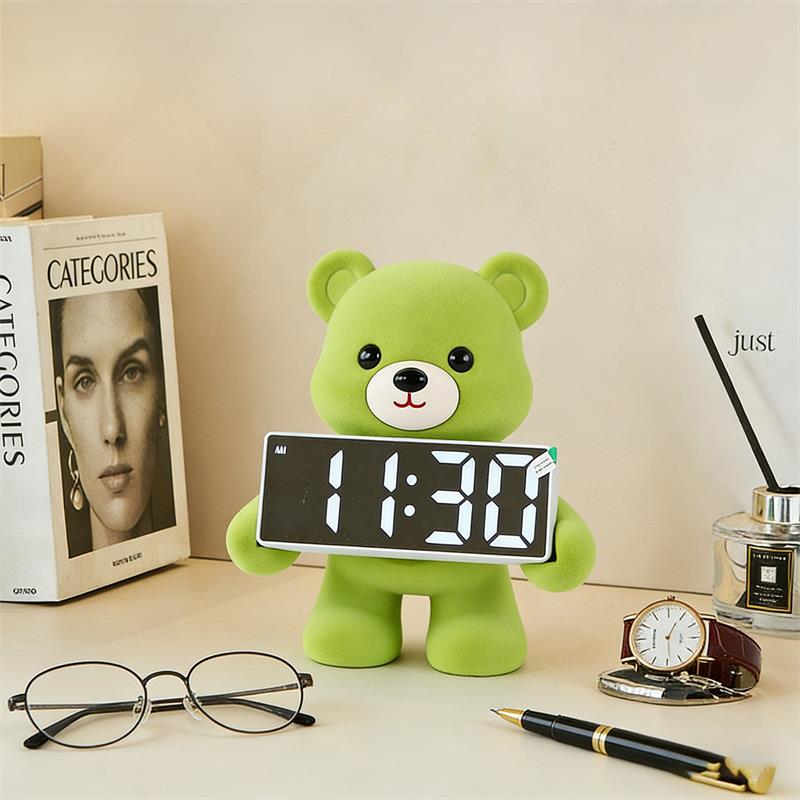 Bear shaped desktop LED clock