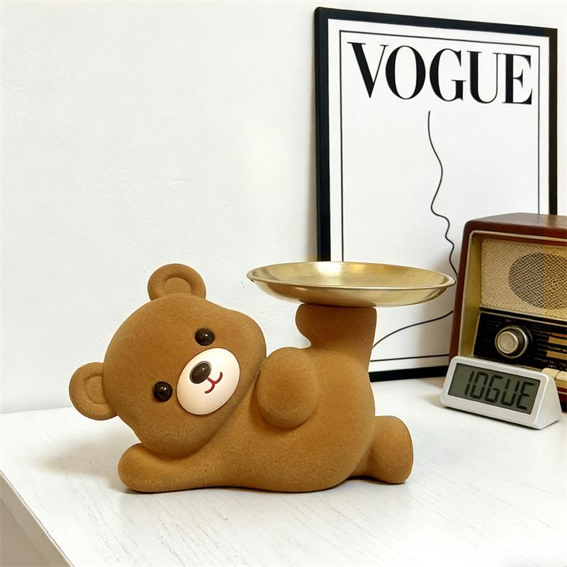 Bear shaped desktop key storage tray
