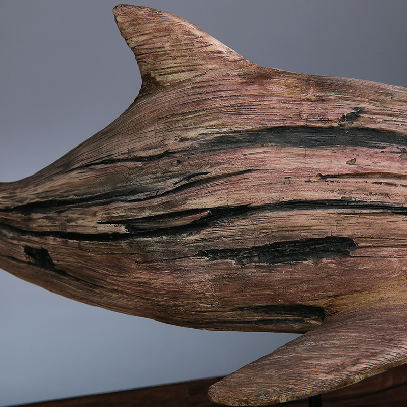 Rustic Classic Dolphin Resin Ornament