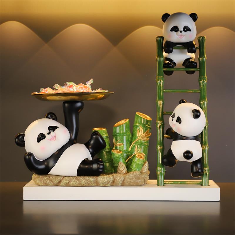 Panda-Shaped Entryway Key Holder Decorative