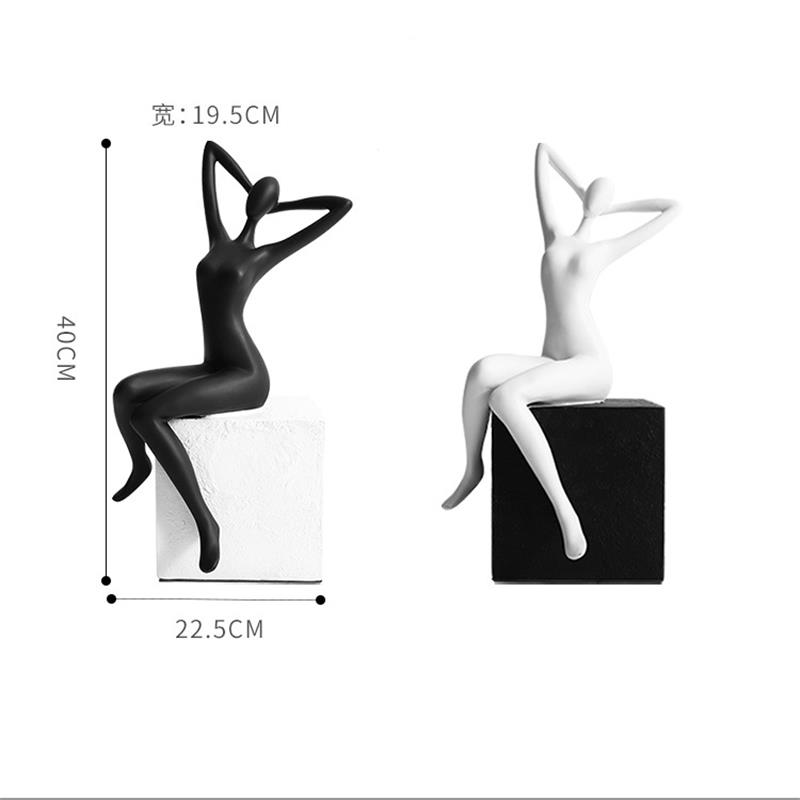 Creative yoga girl pose ornament