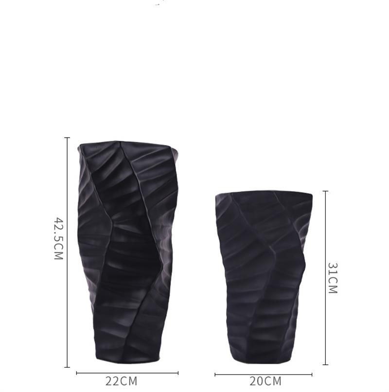 3D pleated texture vase decoration