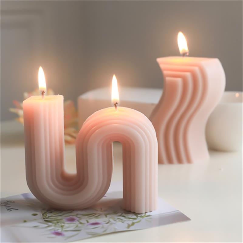 Geometric Scented Candle: Home Decor & Gift