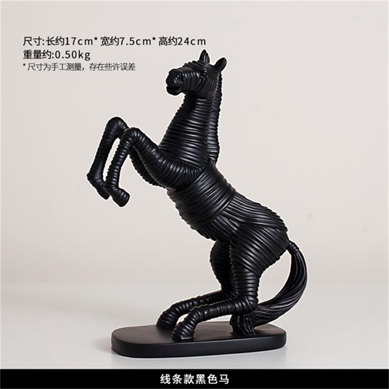 Black and White Horse Figurine