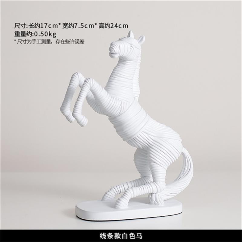 Black and White Horse Figurine