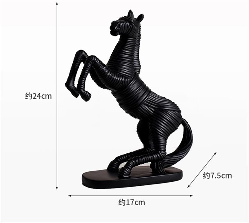 Black and White Horse Figurine