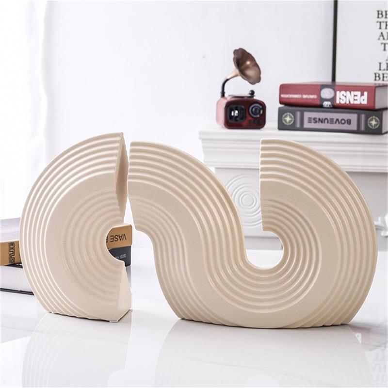 Geometric Architectural Brass Desk Sculpture