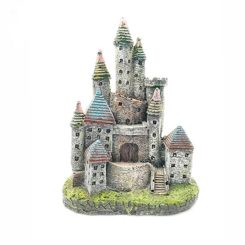 Vintage fairy tale castle resin figurine