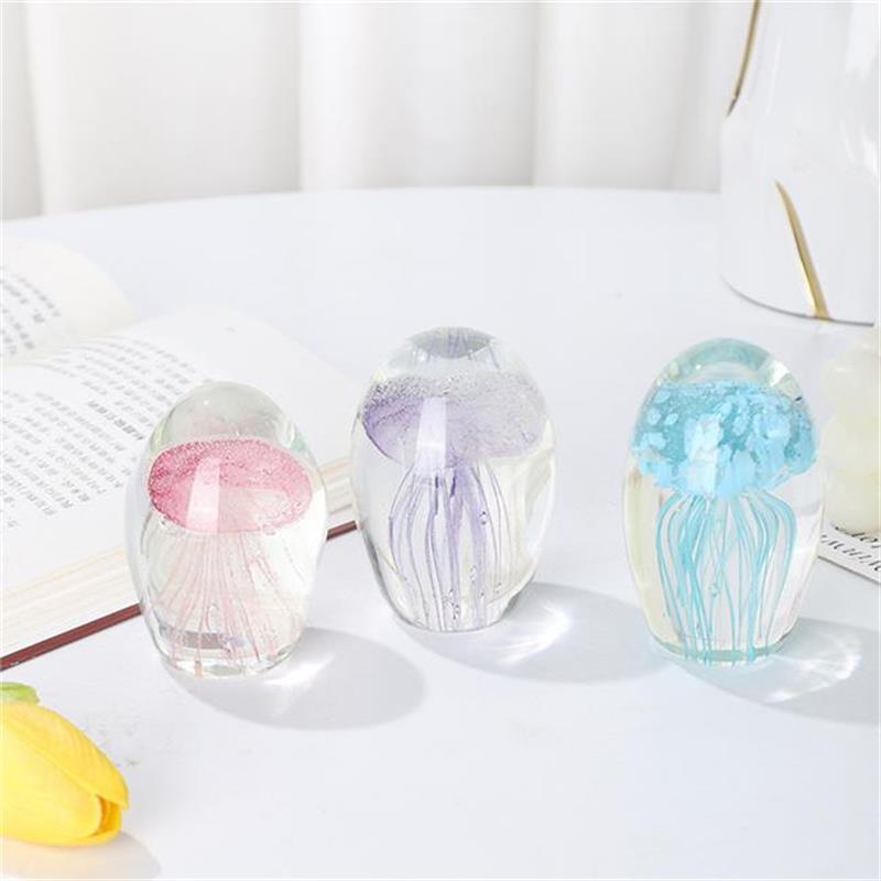 Glass Jellyfish Ball: Ethereal Ocean Art for Modern Interiors