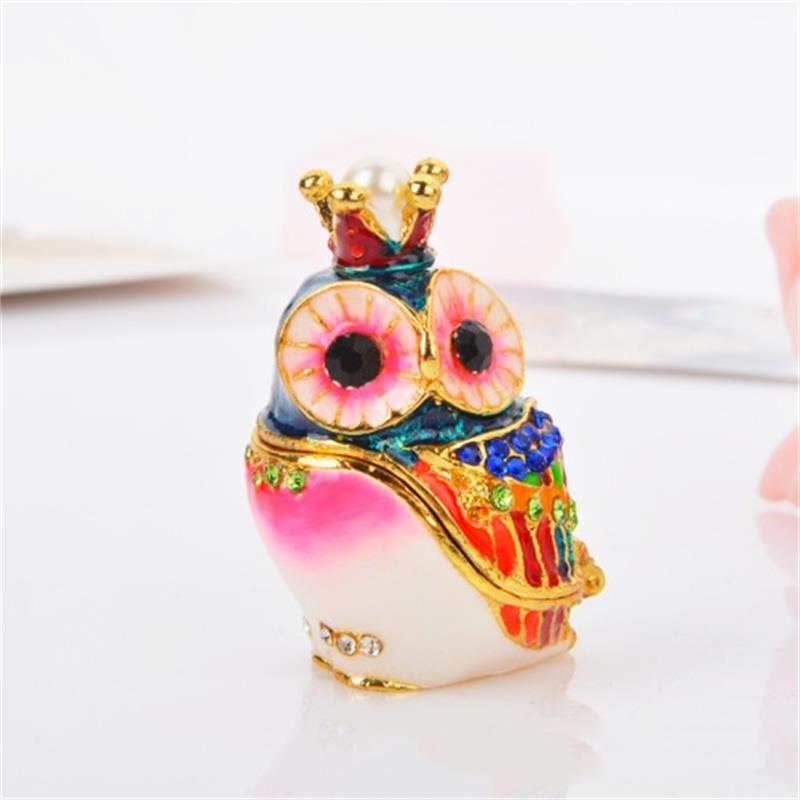 Painted Owl Jewelry Box
