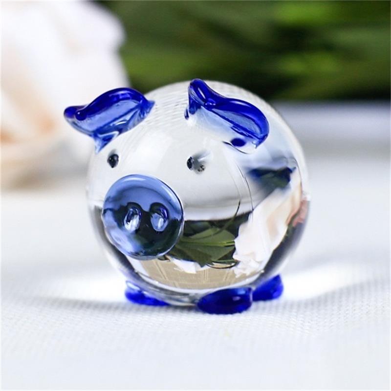 Pig Shaped Glass Ornament: Decor, Gifting & Display