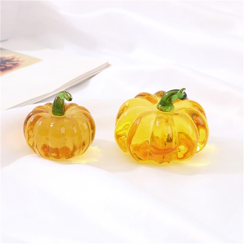 Crystal Glass Pumpkin Decoration