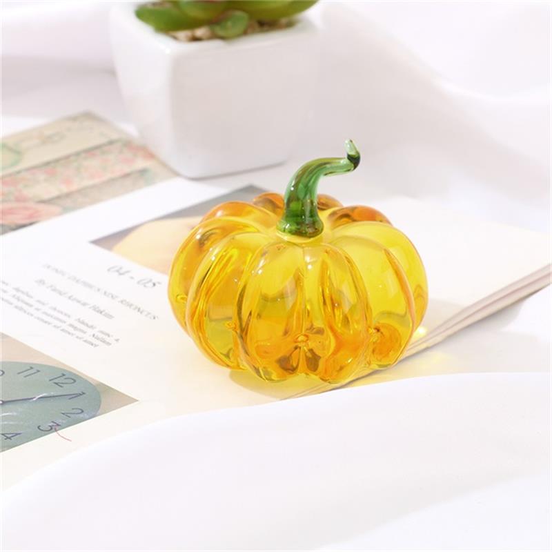 Crystal Glass Pumpkin Decoration