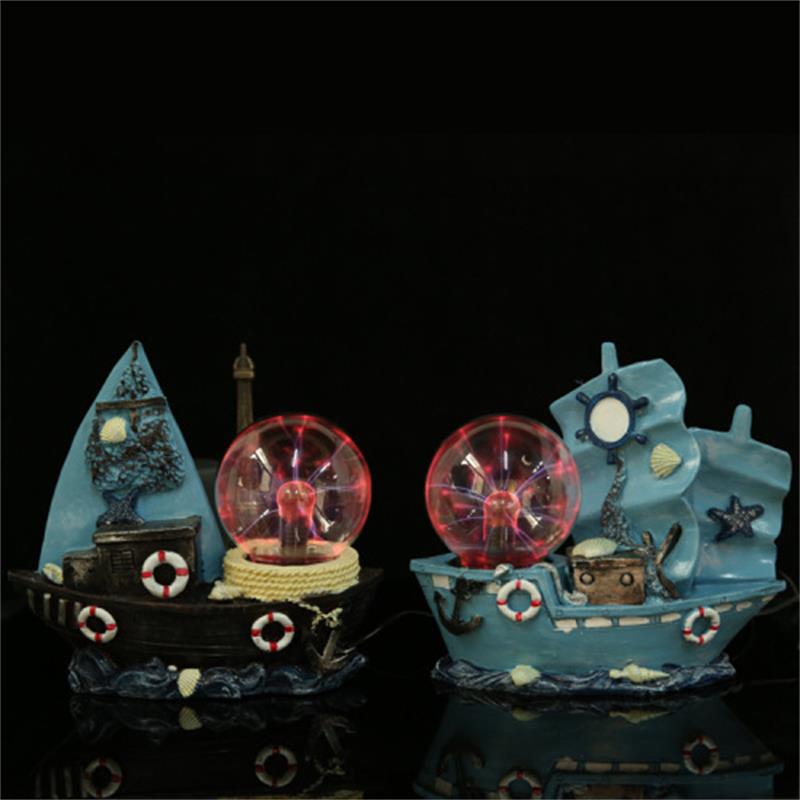 Sailboat Plasma Ball Decorative Ornament