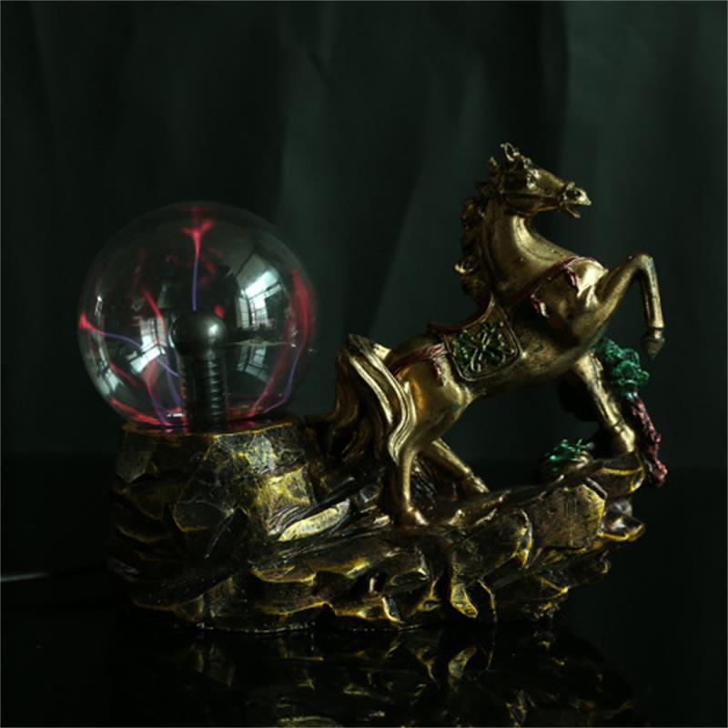 Horse Carrying Crystal Ball Figurine
