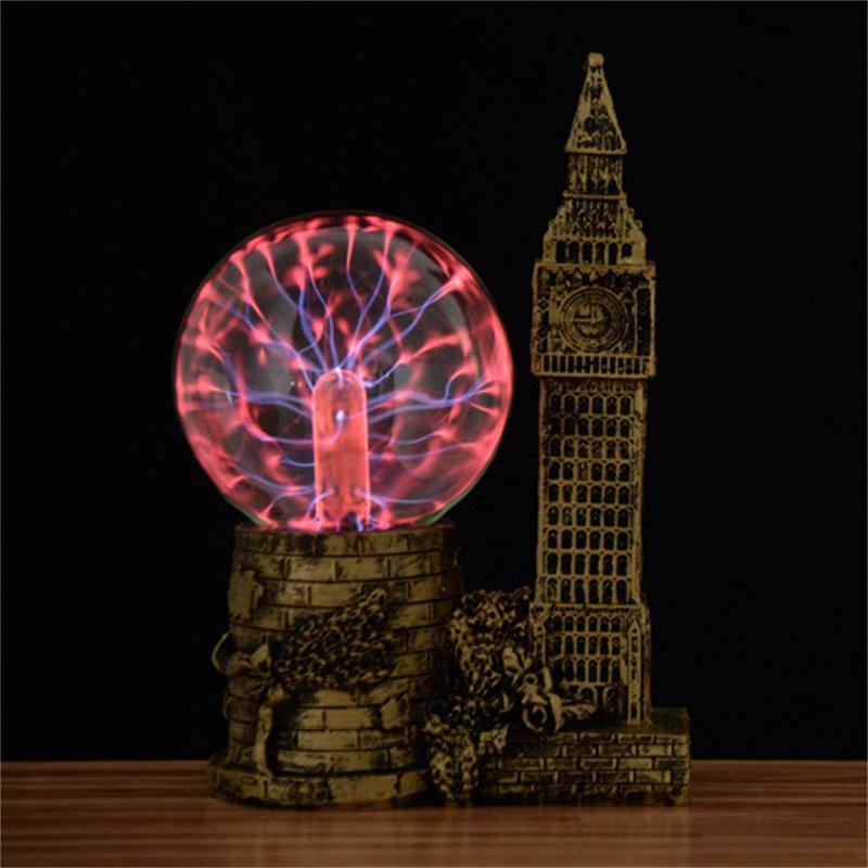 3-Inch Light Bulb Core Mini Clock Shape Plasma Ball Decorative Object