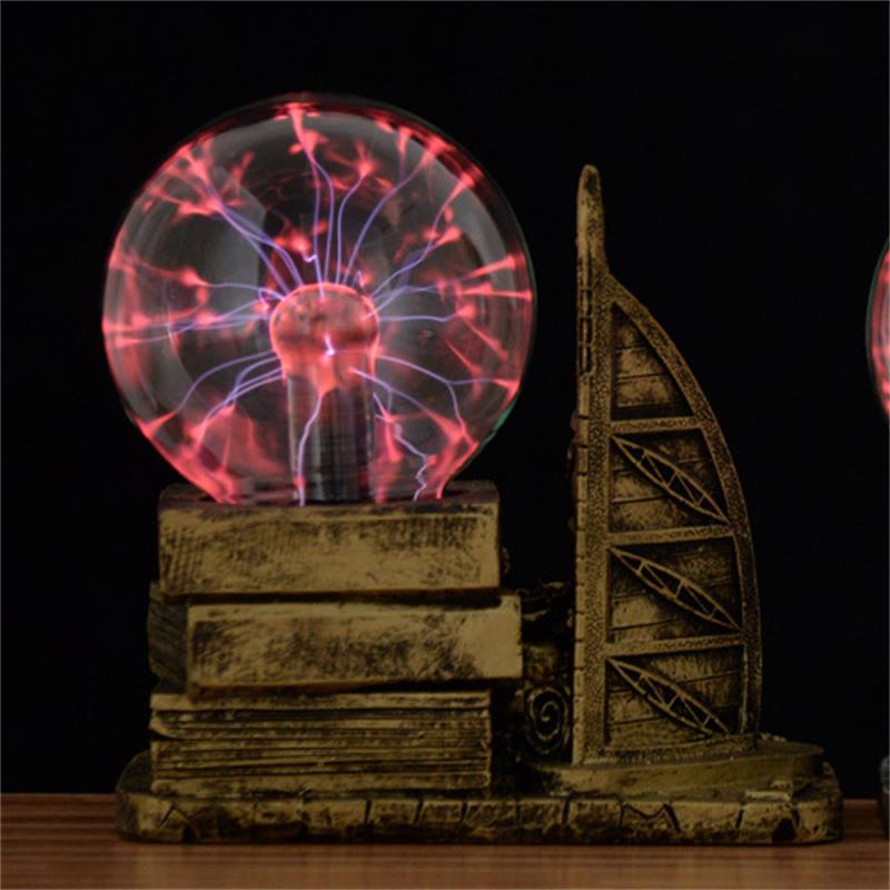 Plasma Ball Sailboat Decoration