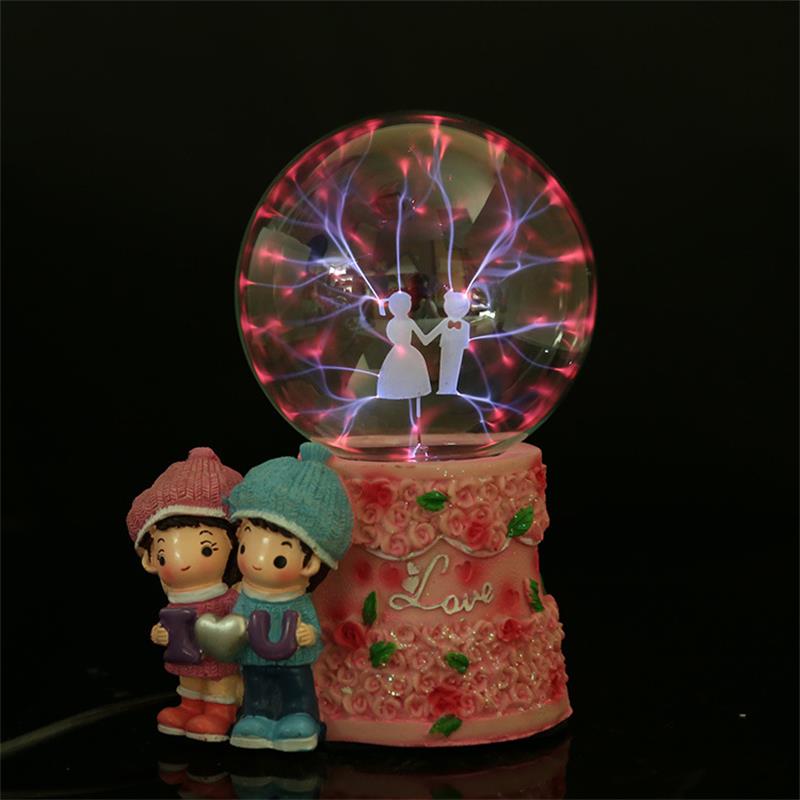 Two Children Figurine with Magic Ball