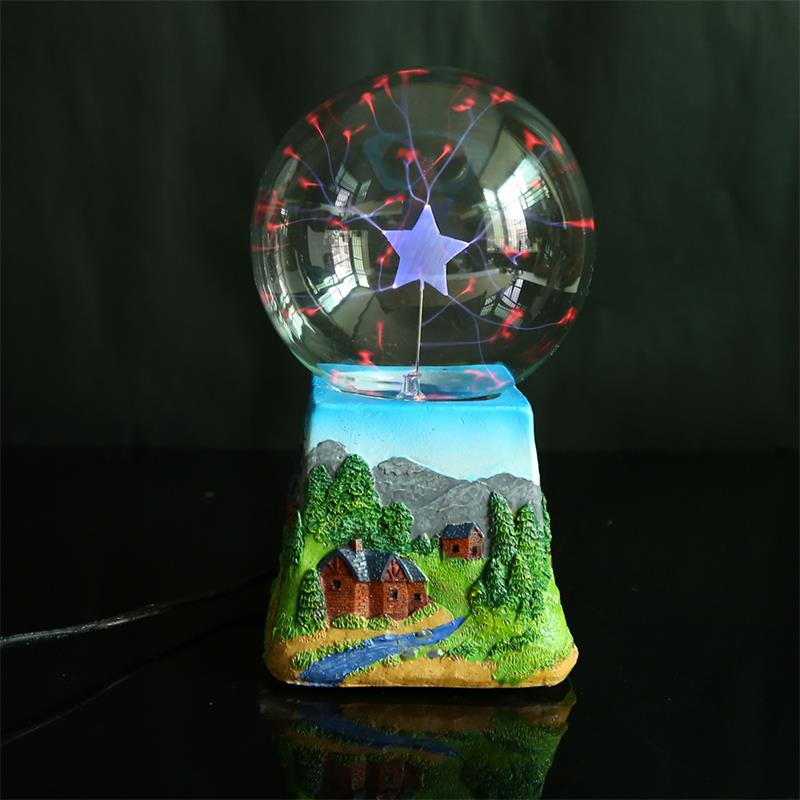 6-Inch Landscape Resin Ornament with Glowing Base
