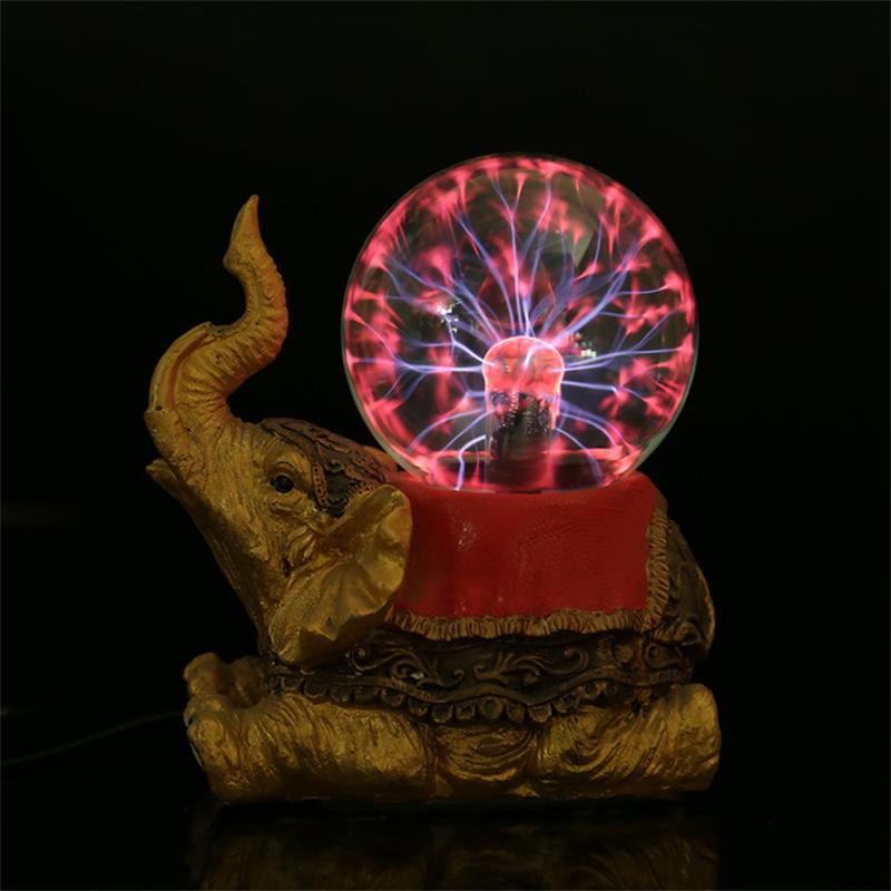 Elephant Carrying Crystal Ball Figurine