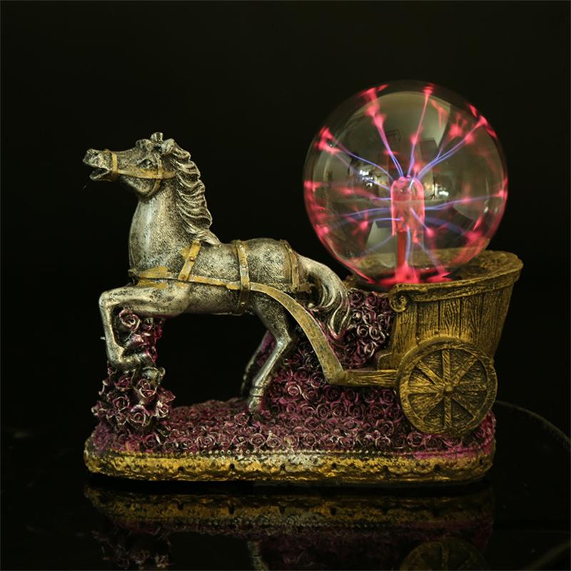 Carriage Crystal Ball Resin Figurine