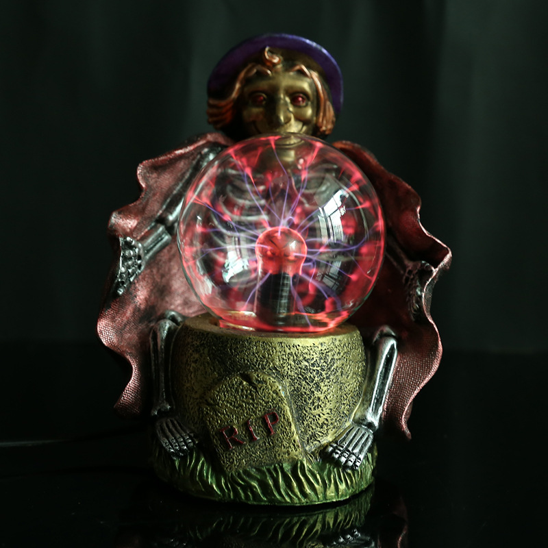 Witch Holding Crystal Ball Figurine