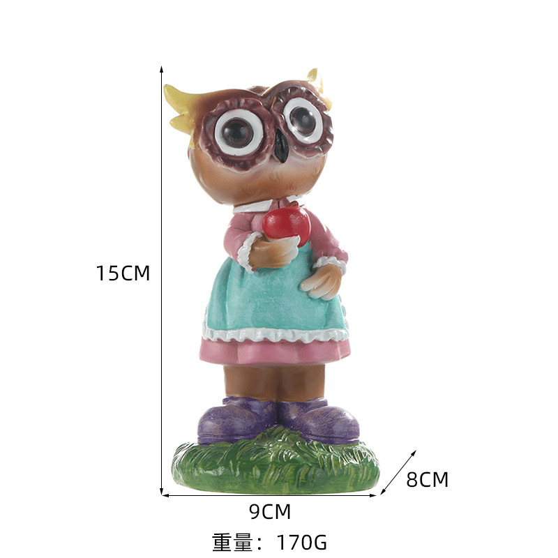 Pair of Owls Resin Figurine