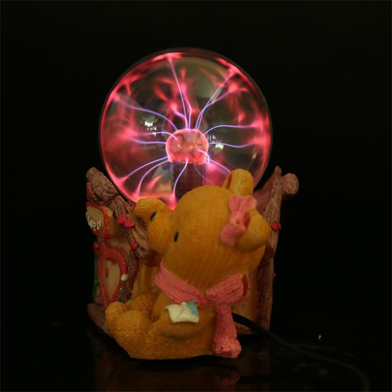 Bear Plasma Ball Decorative Object