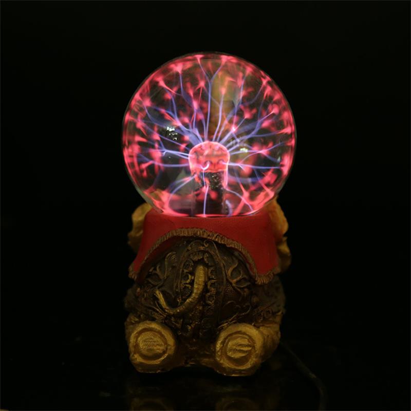 Elephant Carrying Crystal Ball Figurine