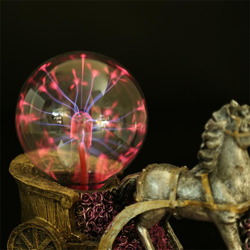 Carriage Crystal Ball Resin Figurine