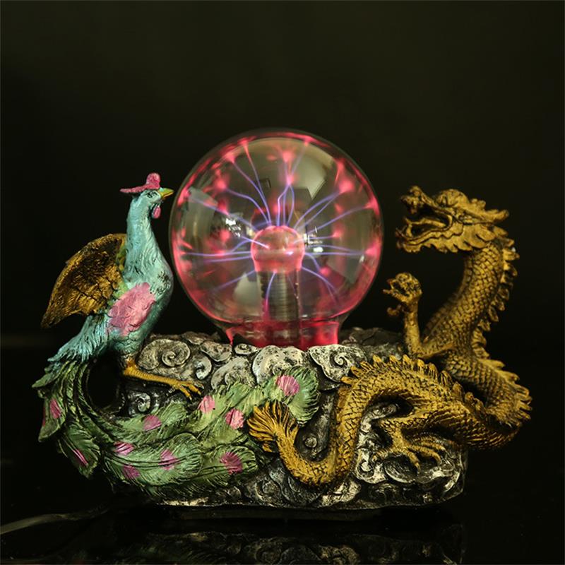 Dragon and Phoenix Crystal Electrostatic Induction Ball