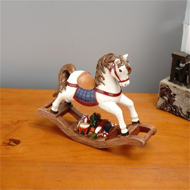 Christmas Horse Resin Figurine