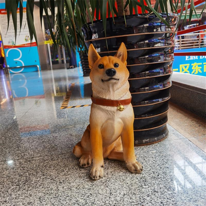 The Yellow Dog Resin Figurine