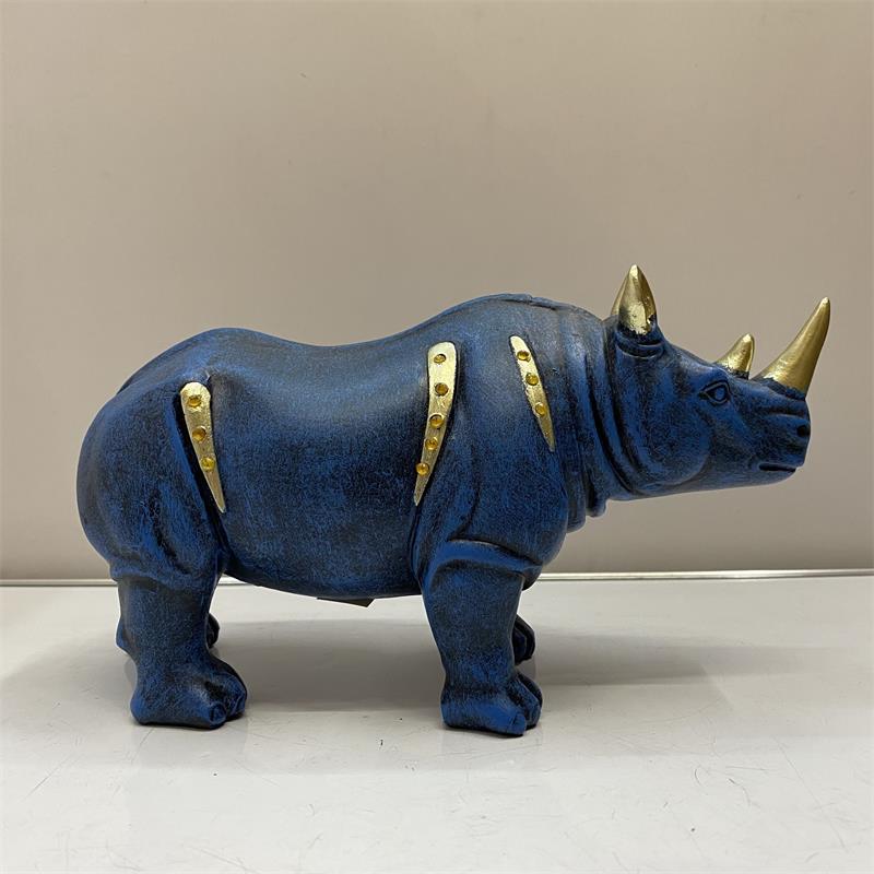 Blue Rhino Resin Sculpture
